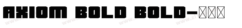 Axiom Bold Bold字体转换